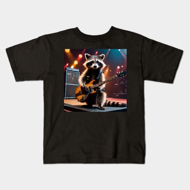 guitar player Kids T-Shirt by TrvlAstral